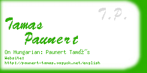 tamas paunert business card